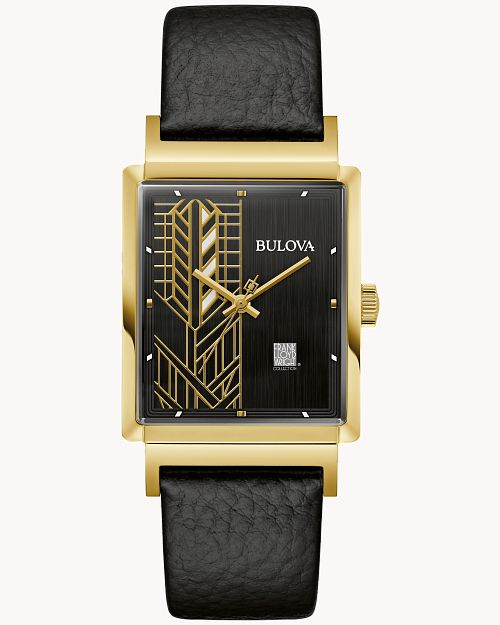 Bulova rectangle gold watch 2025